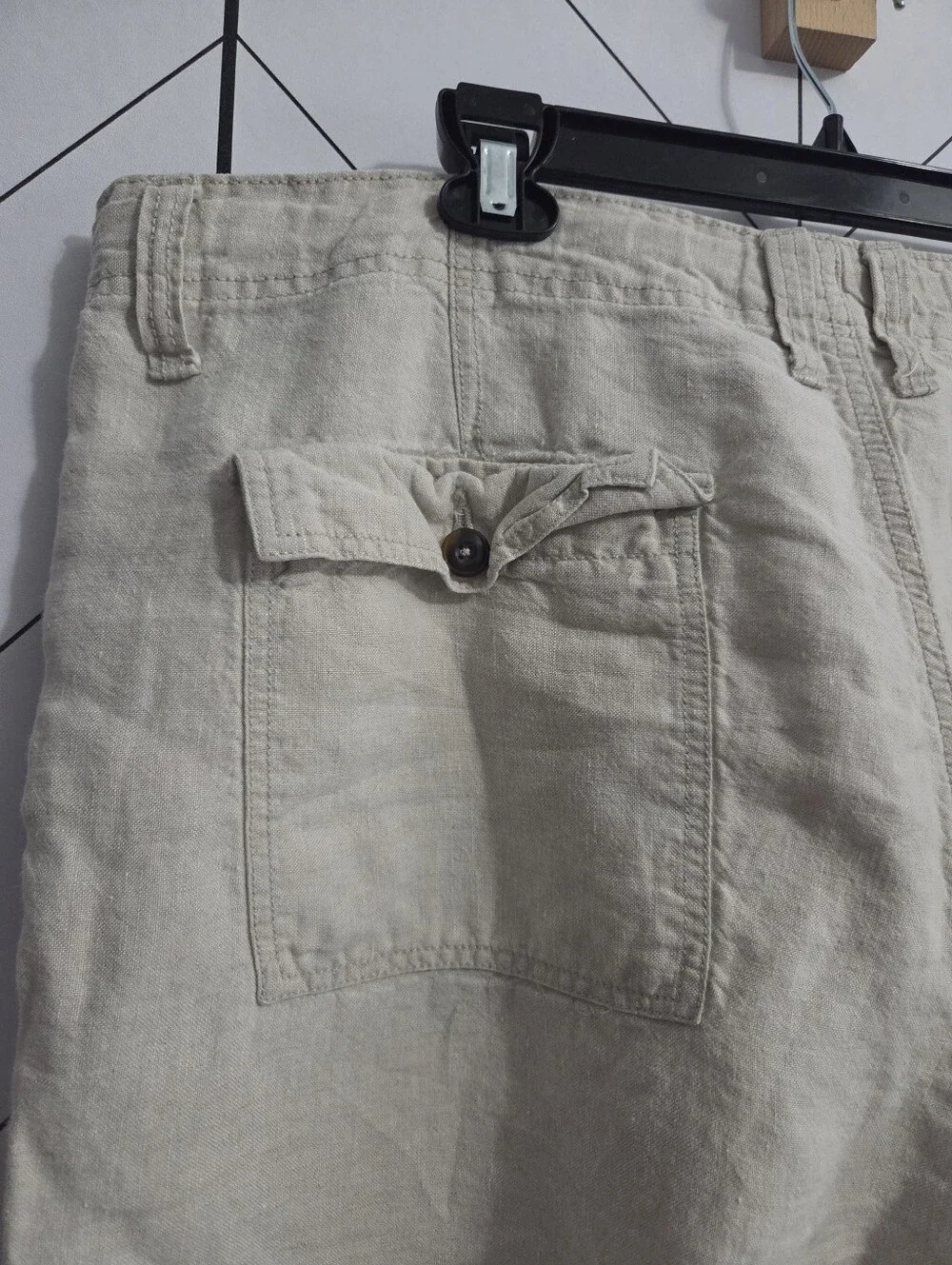 Men's Old Navy 100% Linen Pants, Size XL. Sandy Beige, Drawstring, Pockets